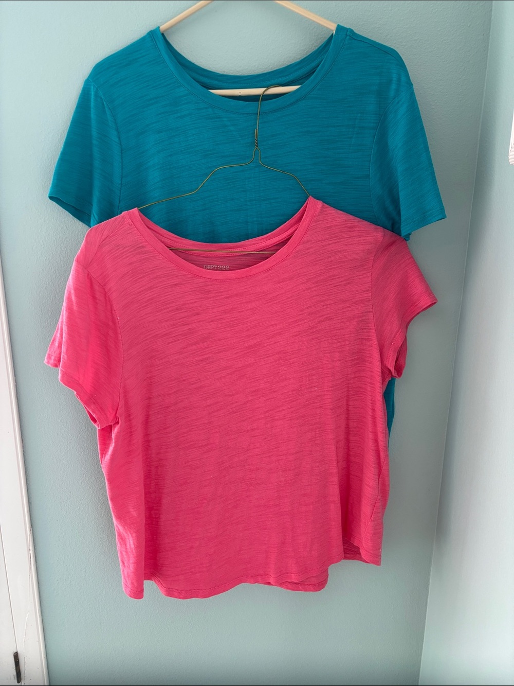 Women’s 2 Pack Tee - Pink and Teal PXL